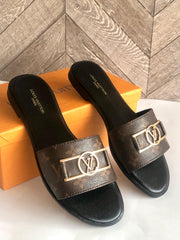 Louis Vuitton Flap Logo Crafted Sandal