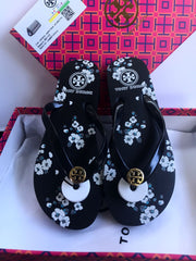 Tory Burch Floral Flip Flops