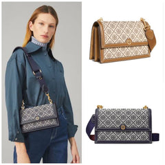 Tory Burch Jacquard Monogram Shoulder Bag