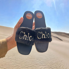 Chloe Fur Slides