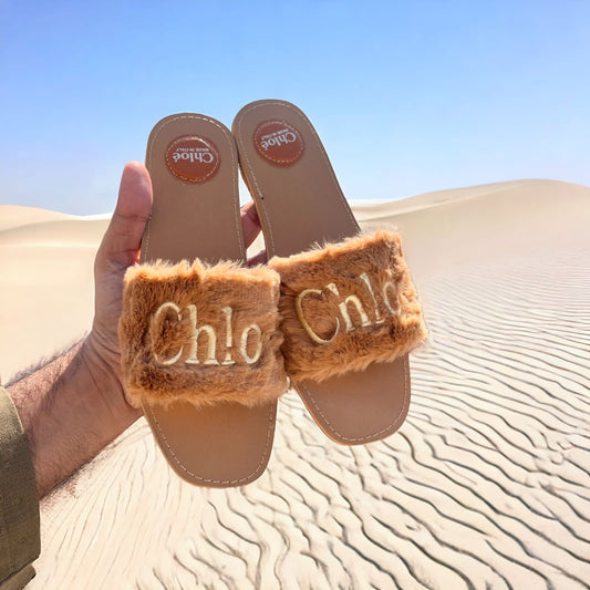 Chloe Fur Slides