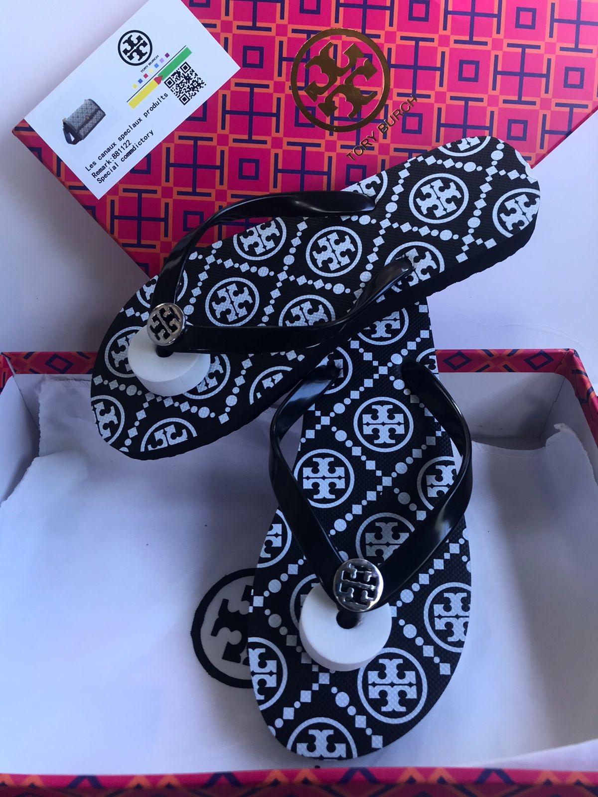 Tory Burch Signature Flip Flops