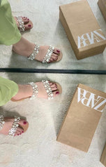 Zara Pearl Crafted Sandals