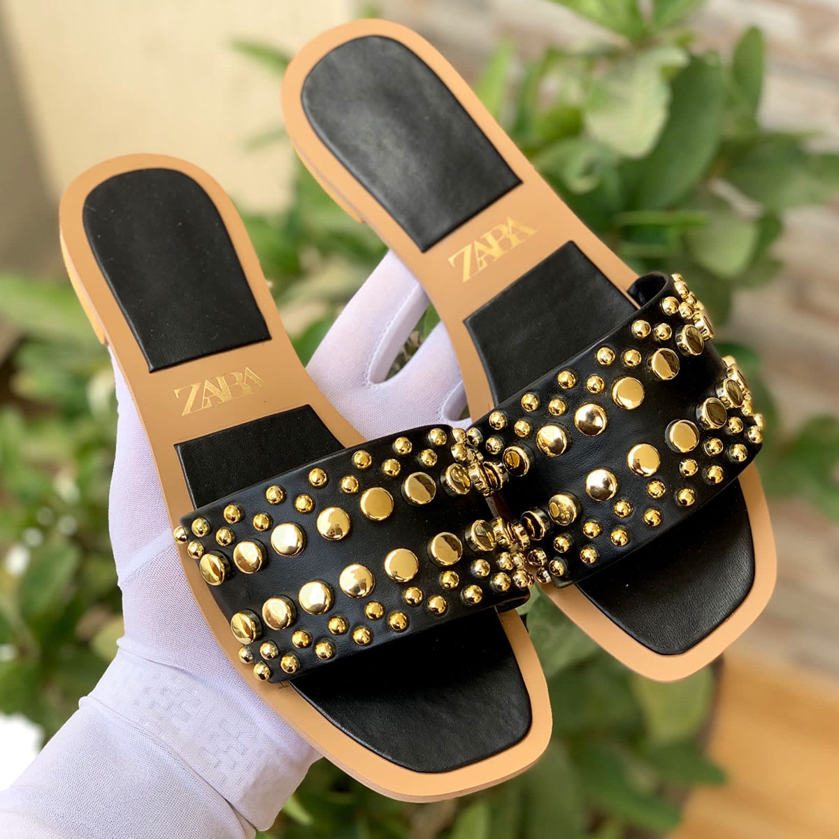 Zara Studded Slippers