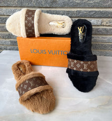 Louis Vuitton Fur Winter Slides