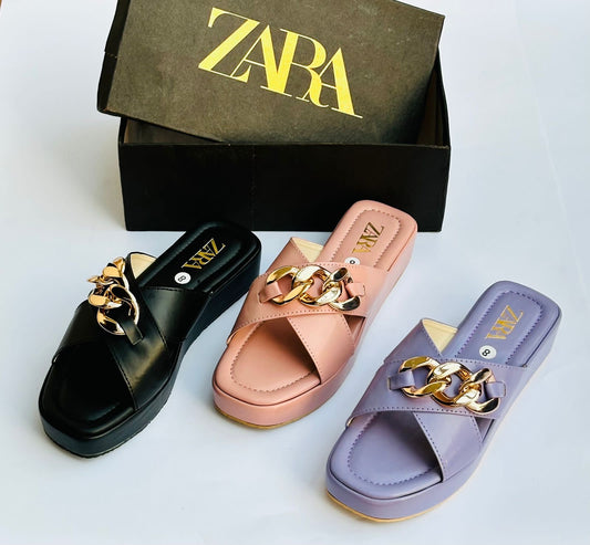 Zara Cross Chain Wedges