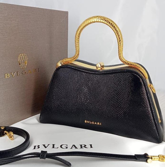 Bvlgari Top Snake Handle Handbag