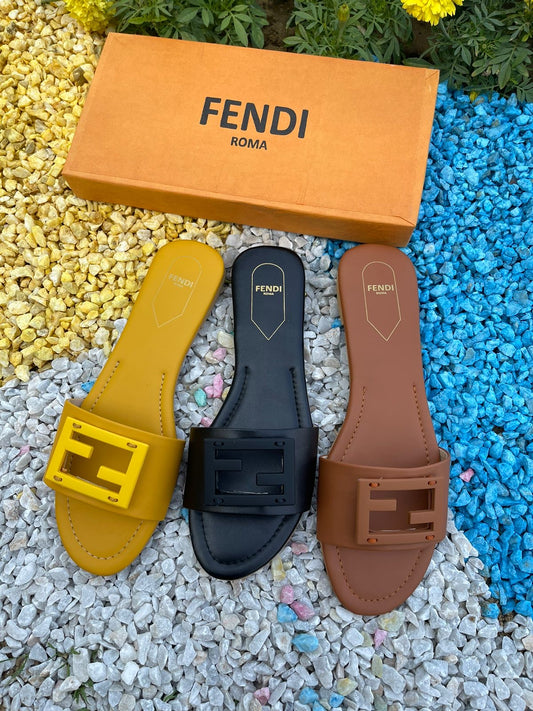 Fendi Leather Crafted Sandals