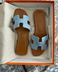 Hermes Denim Sandals