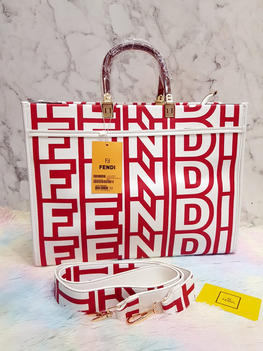 Fendi Women Sunshine Medium Two-Tone Printed Tote