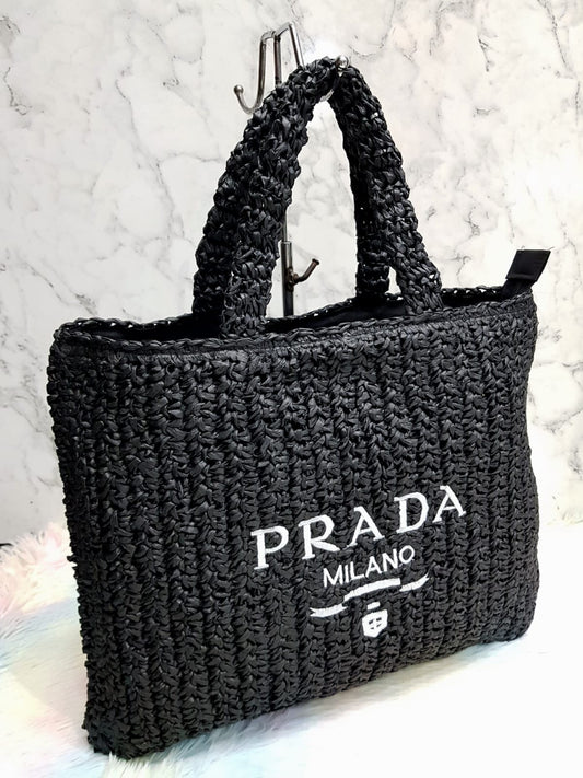 Prada Raffia Tote