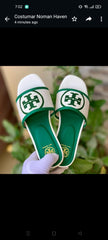 Tory Burch White Signature Sandals