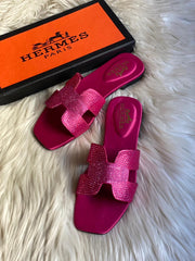 Hermes Glittery Sandals