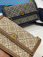 Tory Burch Jacquard Monogram Shoulder Bag