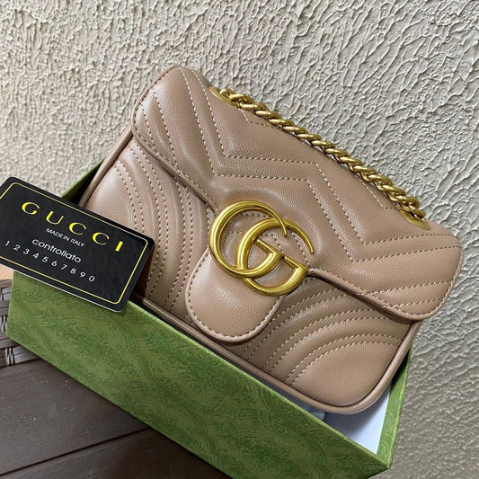 Gucci Marmont Cowhide Leather Crossbody