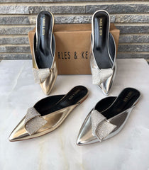 Charles & Keith Cross Bowed Mules