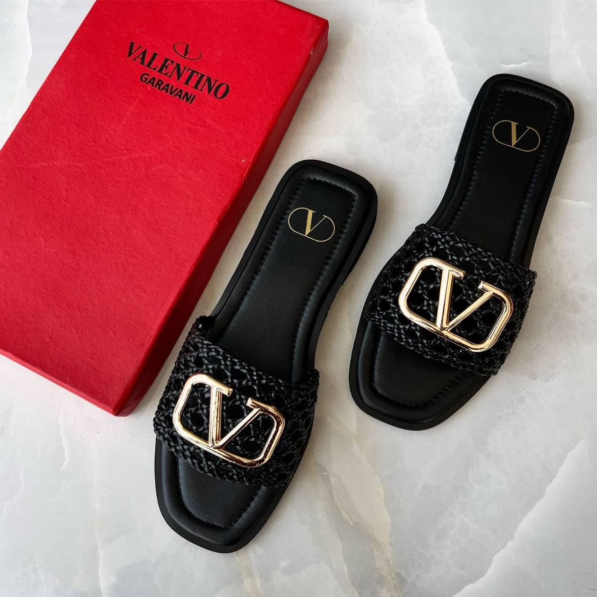 Valentino Canvas Crafted Sandal