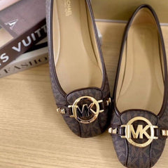 Michael Kors Brown Printed Fulton Pumps