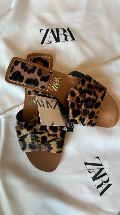 Zara leopard flats