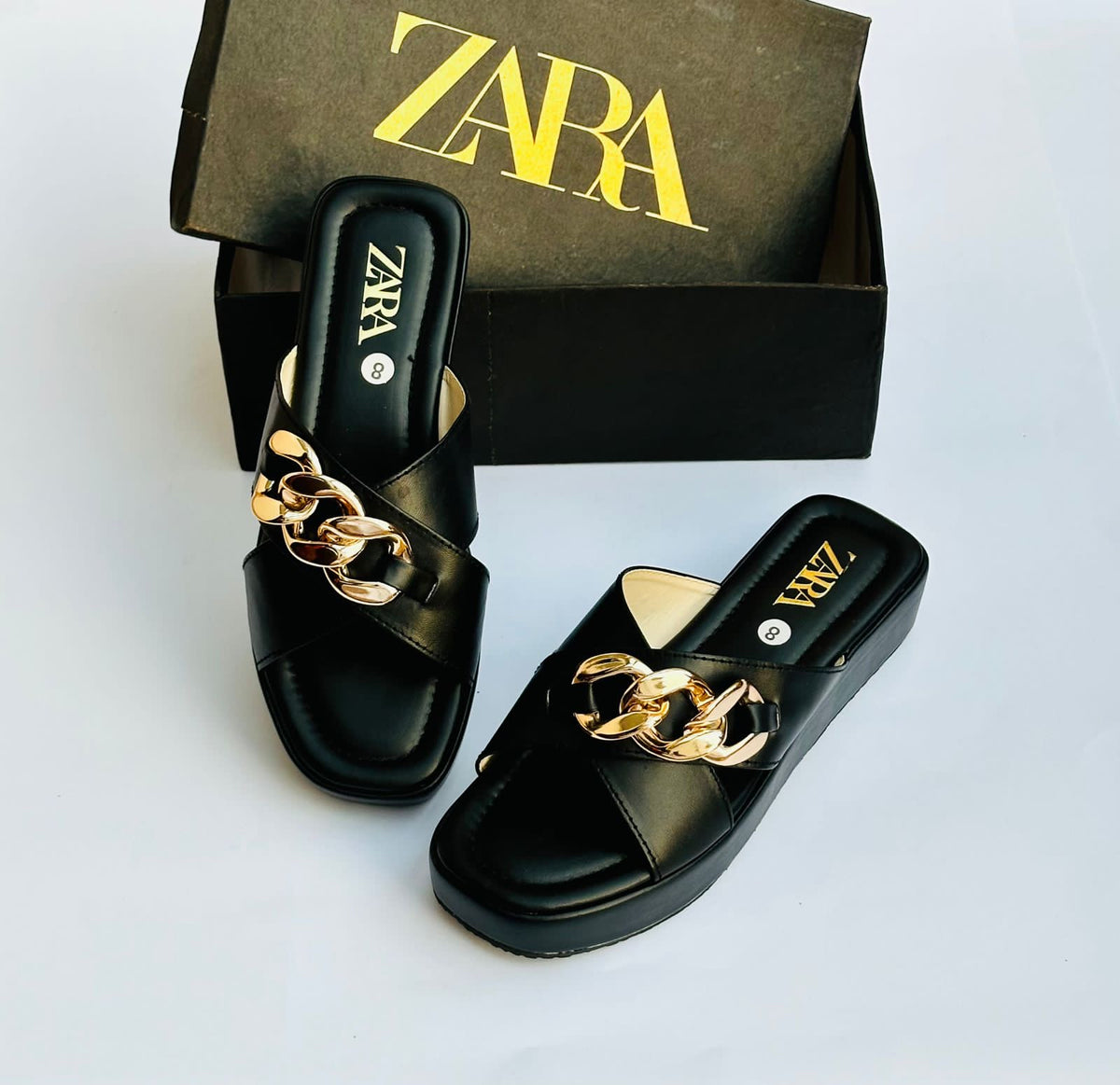 Zara Cross Chain Wedges