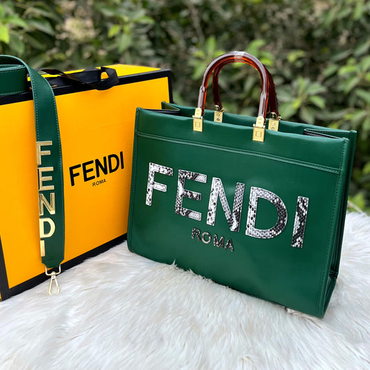 Fendi Zebra S Top Handle Tote