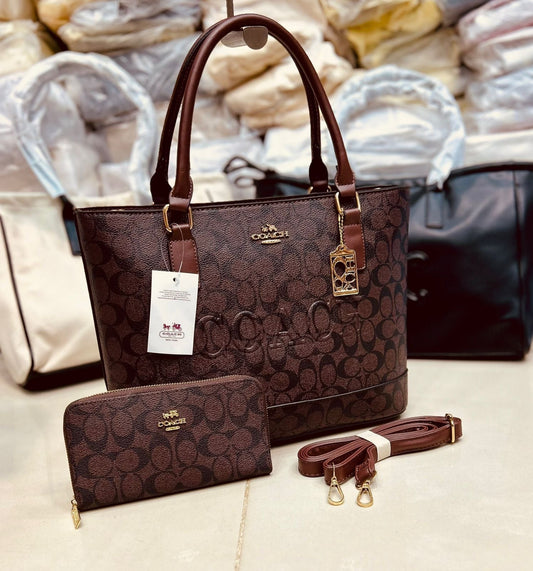 Coach MM Signature Tote with Wallet