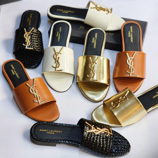 Saint Laurent Leather Crafted Basic Mules