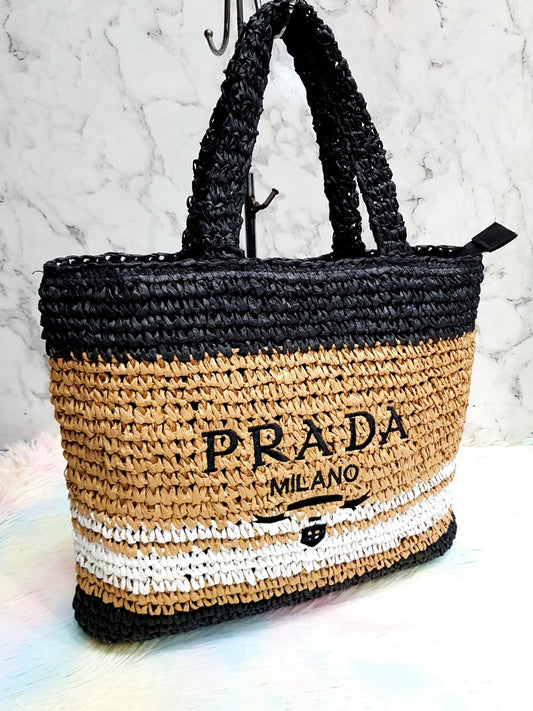 Prada Raffia Tote