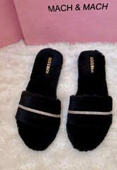 Mach & Mach Fur Sandals