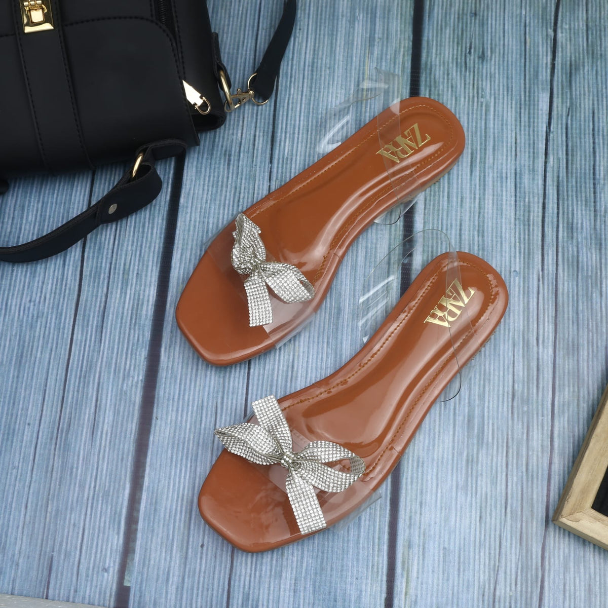 Zara Bow Transparent Sandals