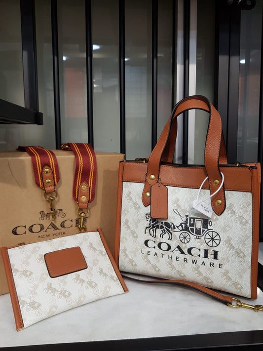 COACH Field Tote 22 With Horse And Carriage Print