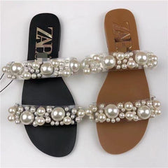 Zara Pearl Crafted Sandals