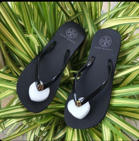 Tory Flip Flops Black