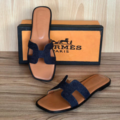 Hermes denim flat