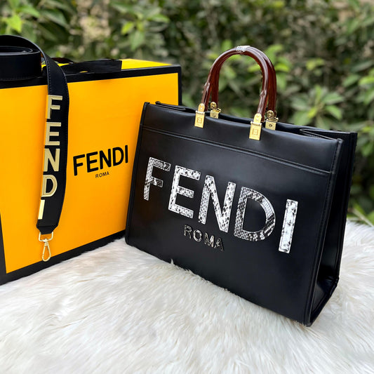 Fendi Zebra S Top Handle Tote