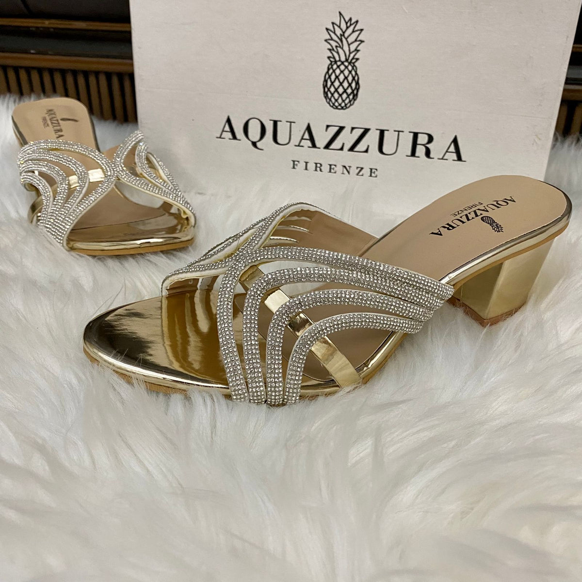 Aquazzura Shiny Block Heel