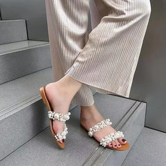 Zara Pearl Crafted Sandals