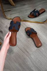 Hermes Denim Sandals