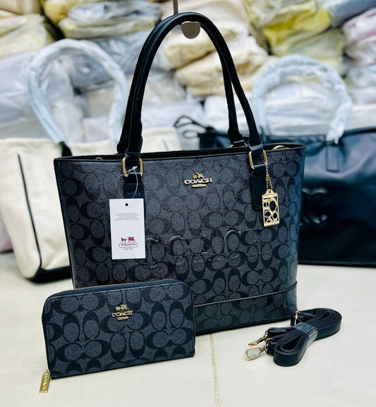 Coach MM Signature Tote with Wallet