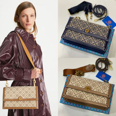 Tory Burch Jacquard Monogram Shoulder Bag