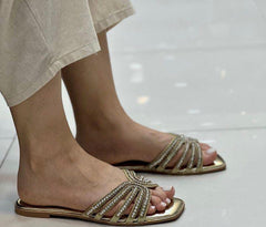 Aquazarra Hand Embroidered Sandals