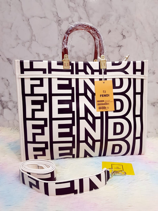 Fendi Women Sunshine Medium Two-Tone Printed Tote