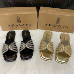 Aquazarra Hand Embroidered Sandals