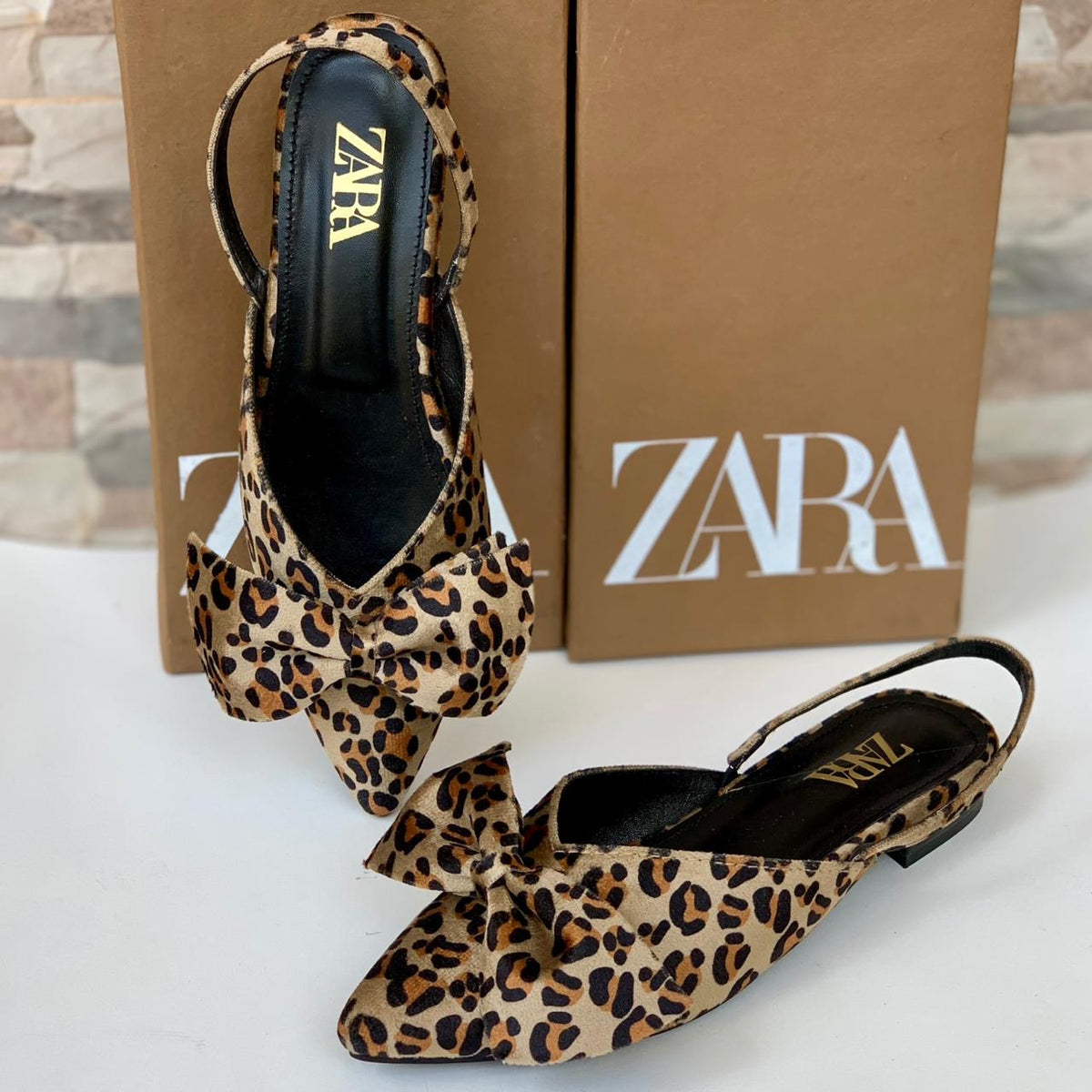 Zara Leopard Mules