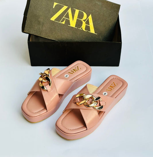 Zara Cross Chain Wedges