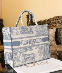 Christian Dior Canvas Grey Tote bag