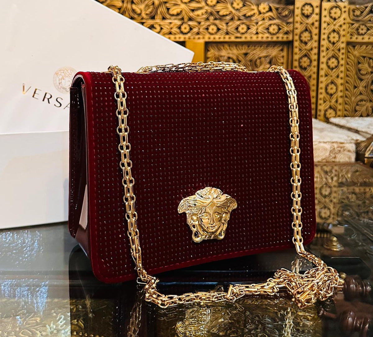 Versace Glittery Cross Body