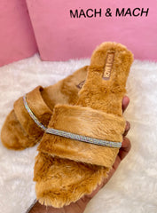 Mach & Mach Fur Sandals