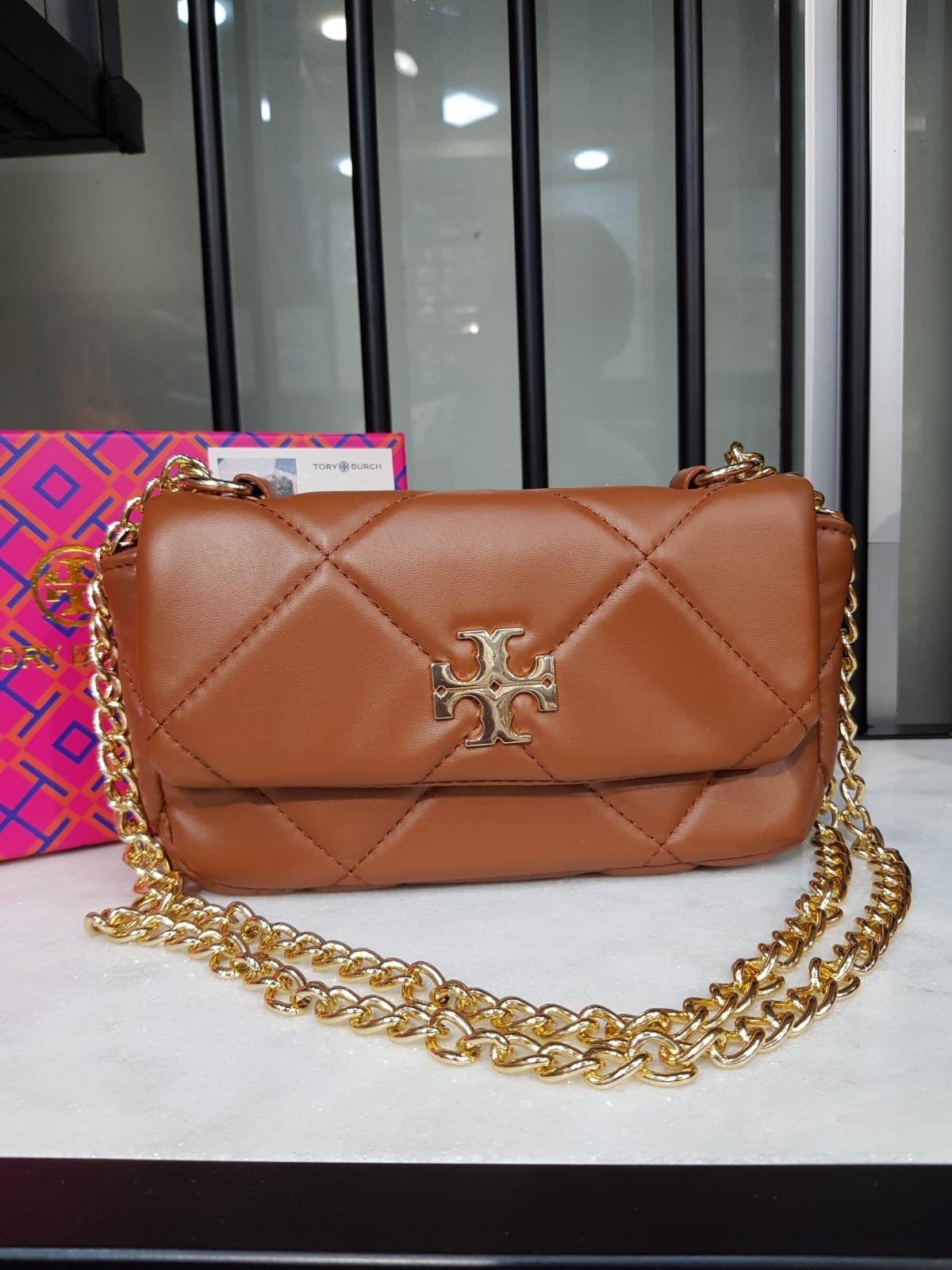 Tory Burch Mini Kira Diamond Quilt Flap Bag