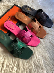 Hermes Glittery Sandals